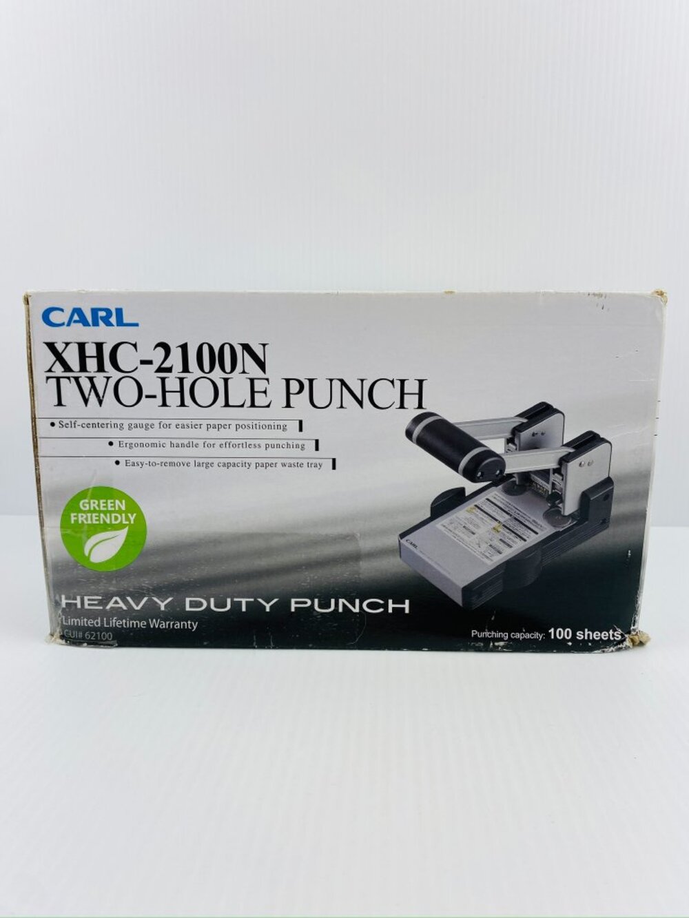 Heavy Duty 2-Hole Punch Carl XHC-2100N 100 sheet capacity
